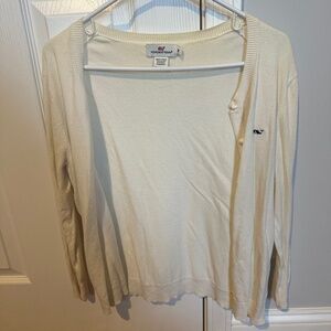 Women’s Cream Vineyard Vines cardigan size M